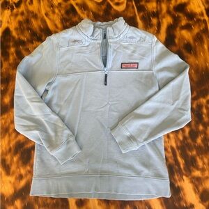 Vineyard Vines Kid’s Sky Blue Quarter-Zip Sweater